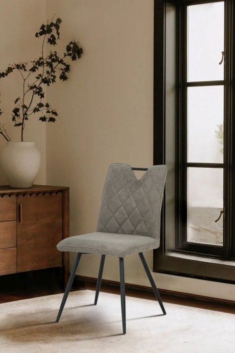 2 krzesła tapicerowane DALIA ciemnobeżowe