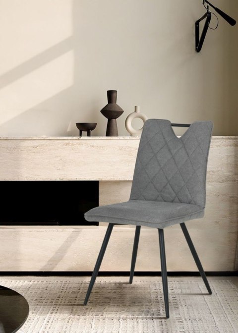 2 krzesła tapicerowane DALIA szare