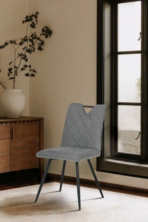 2 krzesła tapicerowane DALIA szare