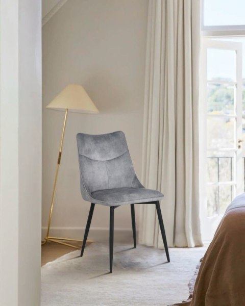 2 krzesła tapicerowane IVY ciemnoszare