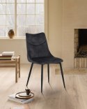 2 krzesła tapicerowane IVY czarne