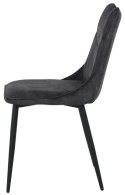 2 krzesła tapicerowane IVY czarne