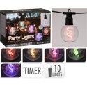 GIRLANDA OGRODOWA PARTY LIGHT 10LED G80 MULTIKOLOR