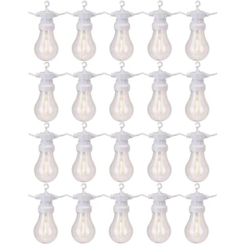 GIRLANDA OGRODOWA PARTY LIGHT 20LED A60 BIAŁY KABEL