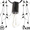 PARTY LIGHT GIRLANDA ZEWNĘTRZNA 20 ŻARÓWEK 100LED 5,8M 230V