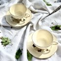 Zestaw 2 filiżanek do espresso Ecru Motylki 125 ml