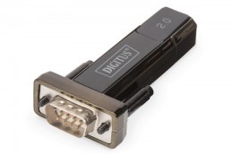 Konwerter / Adapter USB-A 2.0 męski do RS232 (DB9) męski | Chipset Prolific PL2303GT | Mocowanie na śruby | z dodatkowym kablem 