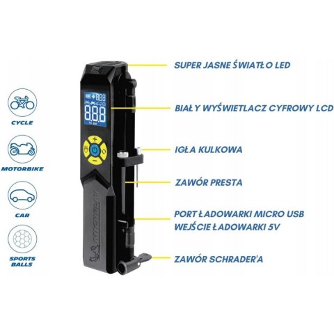 POMPKA KOMPRESOR TURYSTYCZNY NA AKUMULATOR MICHELIN