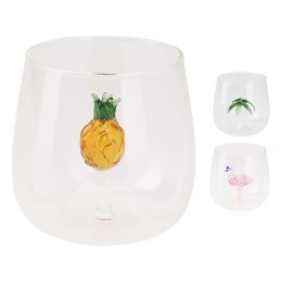 Zestaw 3 szklanek z figurkami wewnątrz