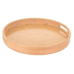Okrągła taca bambusowa z rączkami 40 cm