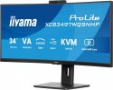 Monitor 34 cale XCB3497WQSNPH-B1,VA,UWQHD,1500R,USB-C Dock 95W, RJ45, KVM,2x5W, kamera 5MP, /5y/