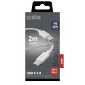 Kabel przewód PD USB-C 60W 2m - szary