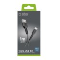 Kabel przewód USB-A - Micro-USB 1m - czarny