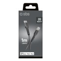Kabel przewód USB-C - iPhone Lightning 1m - czarny
