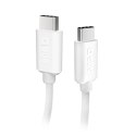 Kabel przewód w oplocie USB-C 60W 1.5m - szary