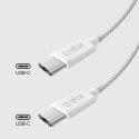 Kabel przewód w oplocie USB-C 60W 1.5m - szary