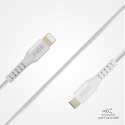 Kabel przewód z certyfikatem MFi USB-C - iPhone Lightning 1m - biały