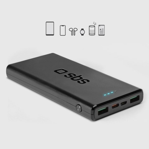 Powerbank 10000 mAh Power Delivery 20W - czarny