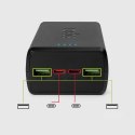 Powerbank 30000 mAh USB-C USB-A - czarny