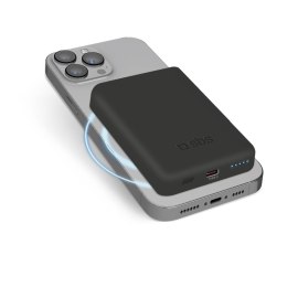 Powerbank beprzewodowy 5000 mAh USB-C MagSafe - czarny