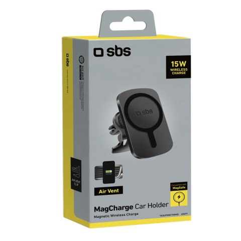 Uchwyt samochodowy do smartfona z ładowarką MagSafe - czarny