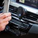 Uchwyt samochodowy na smartfona z ładowarką indukcyjną 10W - czarny
