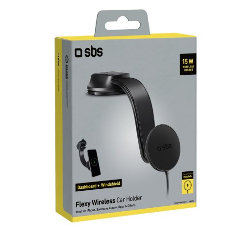 Uchwyt samochodowy na smartfona z ładowarką indukcyjną MagSafe - czarny