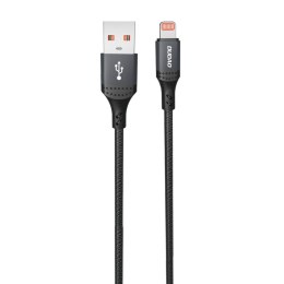 Kabel przewód USB-A - iPhone Lightning w oplocie 3A 30W 1.2m - czarny