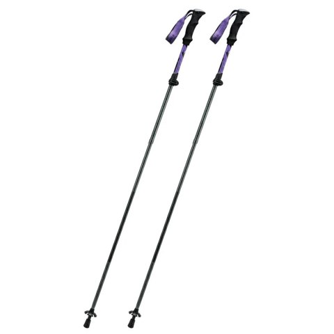 Kijki trekkingowe nordic walking aluminiowe 110 - 130 cm - fioletowe