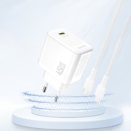 Ładowarka sieciowa A28 GaN USB-C 45W - biała