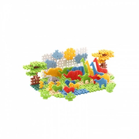 Klocki Mini Waffle - Zwierzęta Safari 100 elementów