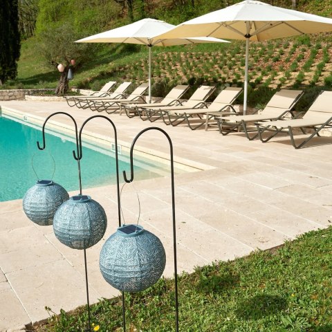 Lampion solarny Round 20 Light Taupe