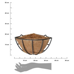 Narożna doniczka z wkładem kokosowym