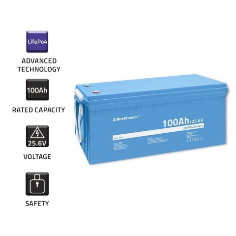 Akumulator LiFePO4 | 25.6V | 100Ah | 2560Wh | BMS