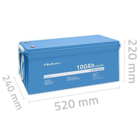 Akumulator LiFePO4 | 25.6V | 100Ah | 2560Wh | BMS
