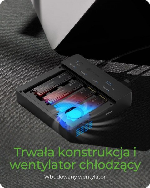 Duplicator (klonowanie 1:3) dla NVMe M.2 SSD IB-4013MCL-C4 4-Bay USB4