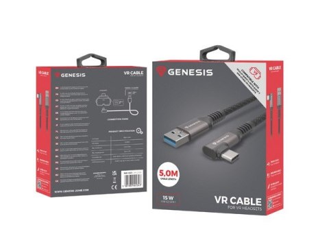 Kabel USB-C M ->USB-A M 3.2GEN1 5M 5GBS PD15W VR