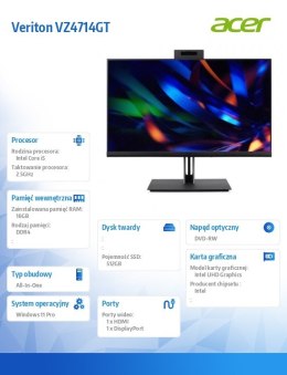 Komputer All-in-One Veriton VZ4714GT 23.8 FHD/i5-13400/16GB/512GB/W11P
