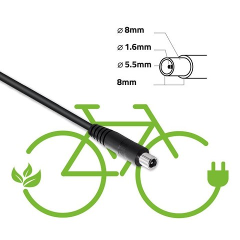 Ładowarka do roweru skutera elektrycznego XIAOMI 36V | 42V | 2A |8.0*.8.0mm+pin | wodoodporna + kabel zasilający