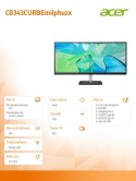 Monitor 34 cale CB343CURBEmiiphuzx WQHD IPS 2HDMI