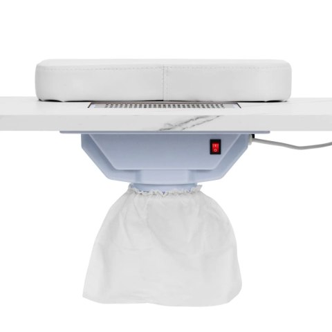 Biurko kosmetyczne do manicure z pochłaniaczem 3 szuflady 2 szafki - marmurowo złote