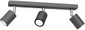 Lampa Sufitowa Spot STRIPER Szary Srebrny 3xGU10