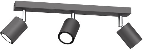 Lampa Sufitowa Spot STRIPER Szary Srebrny 3xGU10