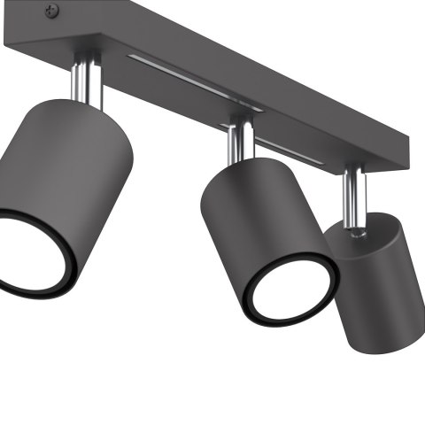 Lampa Sufitowa Spot STRIPER Szary Srebrny 3xGU10