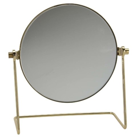 Lusterko okrągłe złote na stojaku