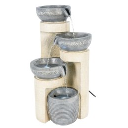 Nowoczesna fontanna ogrodowa z oświetleniem LED