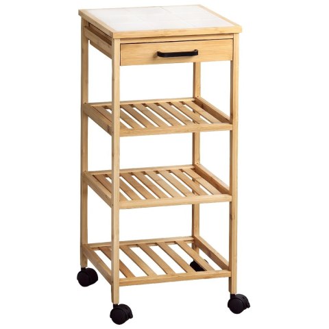 Wózek kuchenny bambusowy z szufladą 73 cm