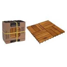 Zestaw 9 płytek tarasowych z drewna akacjowego