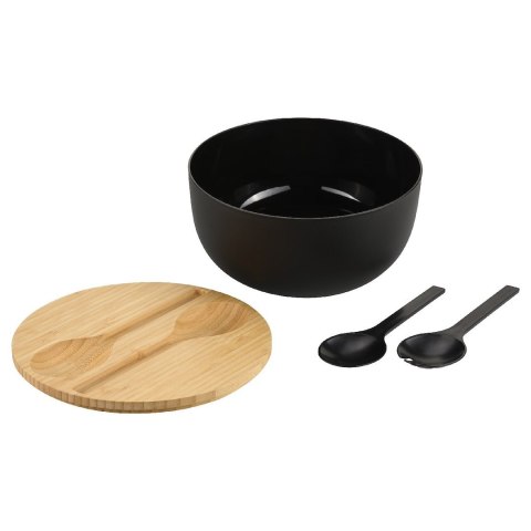 Zestaw do sałatek czarny 24 x 13 cm