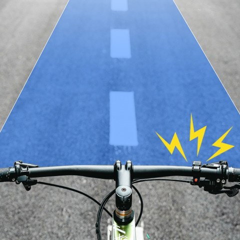 Dzwonek rowerowy w kształcie litery C - czarny